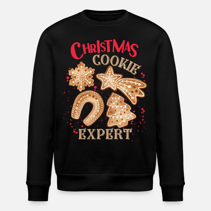 Weihnachtsplätzchen backen, Weihnachten, Lebkuchen - Stanley/Stella Unisex Bio-Sweatshirt ROLLER - Schwarz