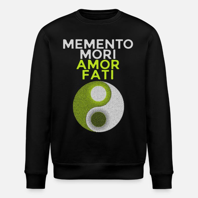 Memento-Mori Latin saying, motivation - Stanley/Stella ROLLER Unisex Organic Sweatshirt - black