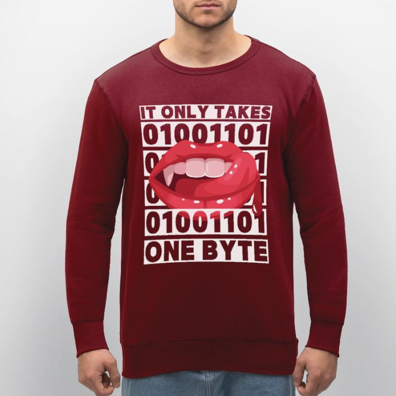 Bit bytes Binary Computer Nerd, Vampire, Dire, Jeu de mots Sweat bio ROLLER Stanley/Stella Unisexe