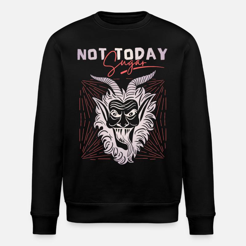 Teufel-Devil, lustiger Spruch Not-Today-Satan - Stanley/Stella Unisex Bio-Sweatshirt ROLLER - Schwarz