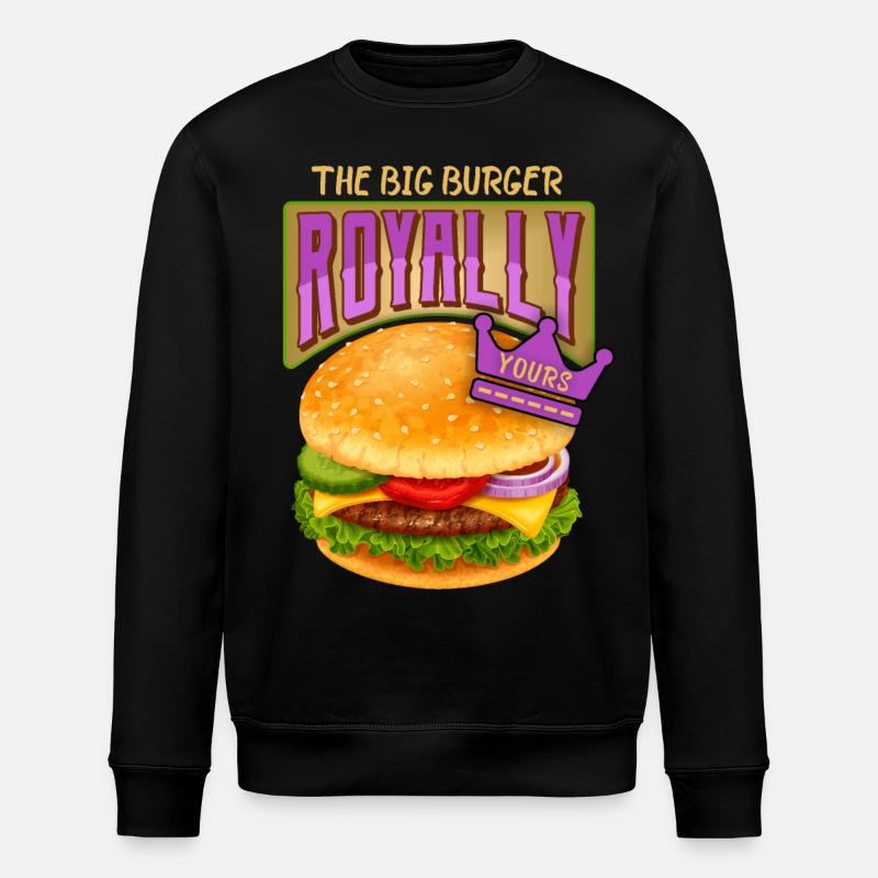 Burger-Cheeseburger Dire Hamburger-Royale - Sweat bio ROLLER Stanley/Stella Unisexe - noir