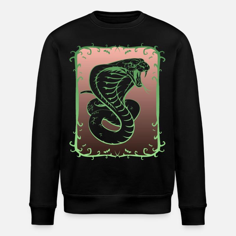 Serpent Cobra, dent empoisonnée - Sweat bio ROLLER Stanley/Stella Unisexe - noir