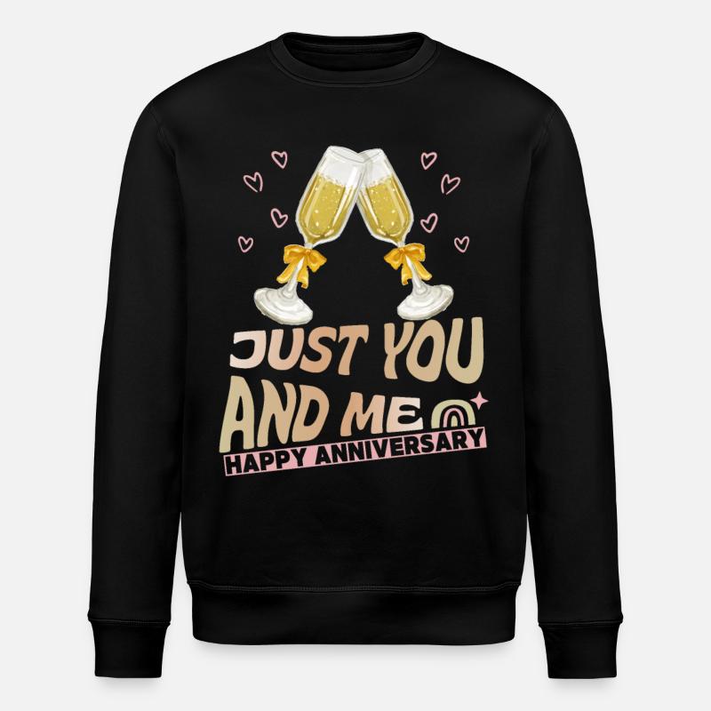 Wedding Anniversary Anniversary Anniversary Saying - Stanley/Stella ROLLER Unisex Organic Sweatshirt - black