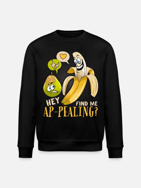 Banaan grap, grappige banaan aantrekkelijke woordspeling - Stanley/Stella Uniseks bio-sweatshirt ROLLER - zwart