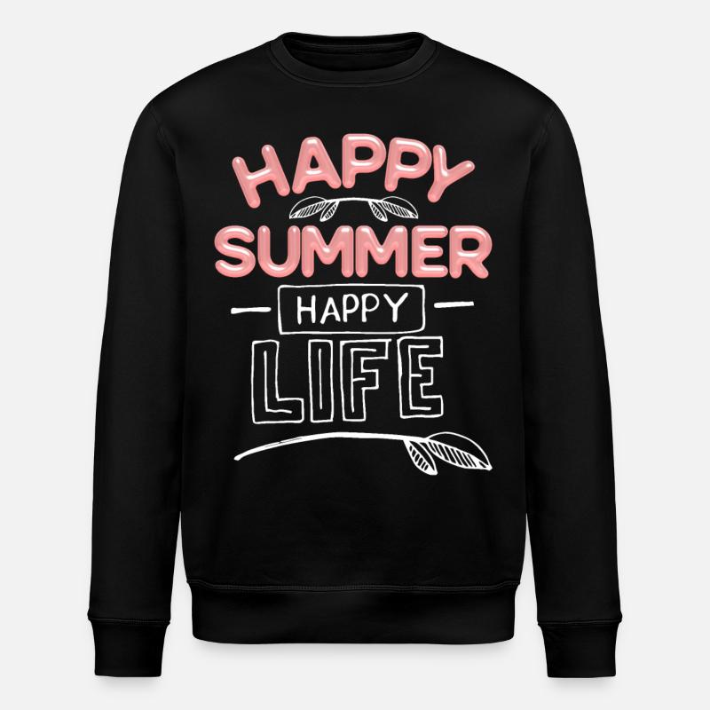 Été été, Happy-Summer Dicton - Sweat bio ROLLER Stanley/Stella Unisexe - noir
