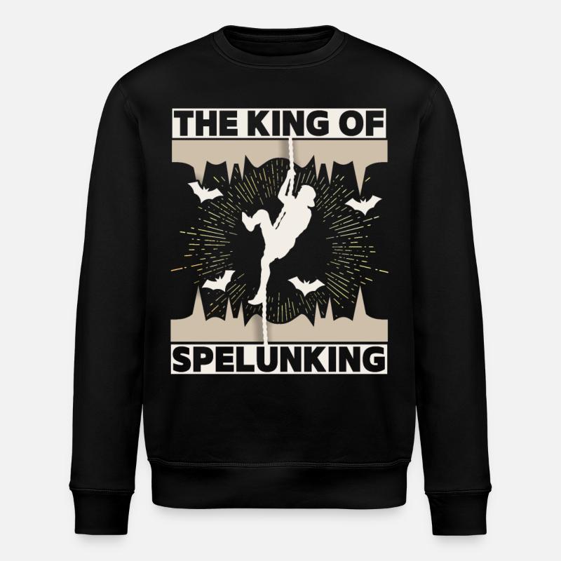 Spelunking, speleologist speleology, saying - Stanley/Stella ROLLER Unisex Organic Sweatshirt - black