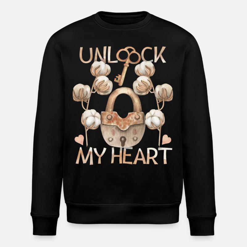 Cadenas et clé, amour-romantique - Sweat bio ROLLER Stanley/Stella Unisexe - noir
