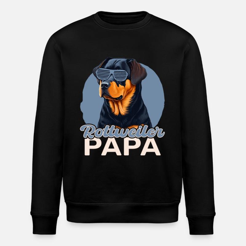 Rottweiler Papa - Stanley/Stella Unisex Bio-Sweatshirt ROLLER - Schwarz