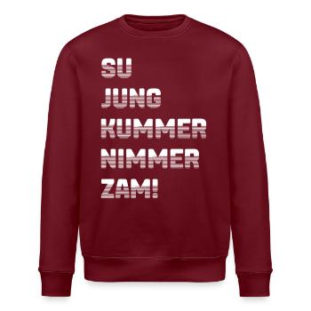 Su jung kummer nimmer zam - Stanley/Stella Unisex Bio-Sweatshirt ROLLER - Burgunderrot - Vorne - Nik (191cm)