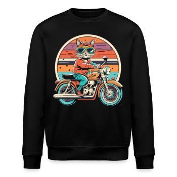 Cat Biker - L’ d’aventure sur la moto - Sweat bio ROLLER Stanley/Stella Unisexe - noir - Devant - Nik (191cm)