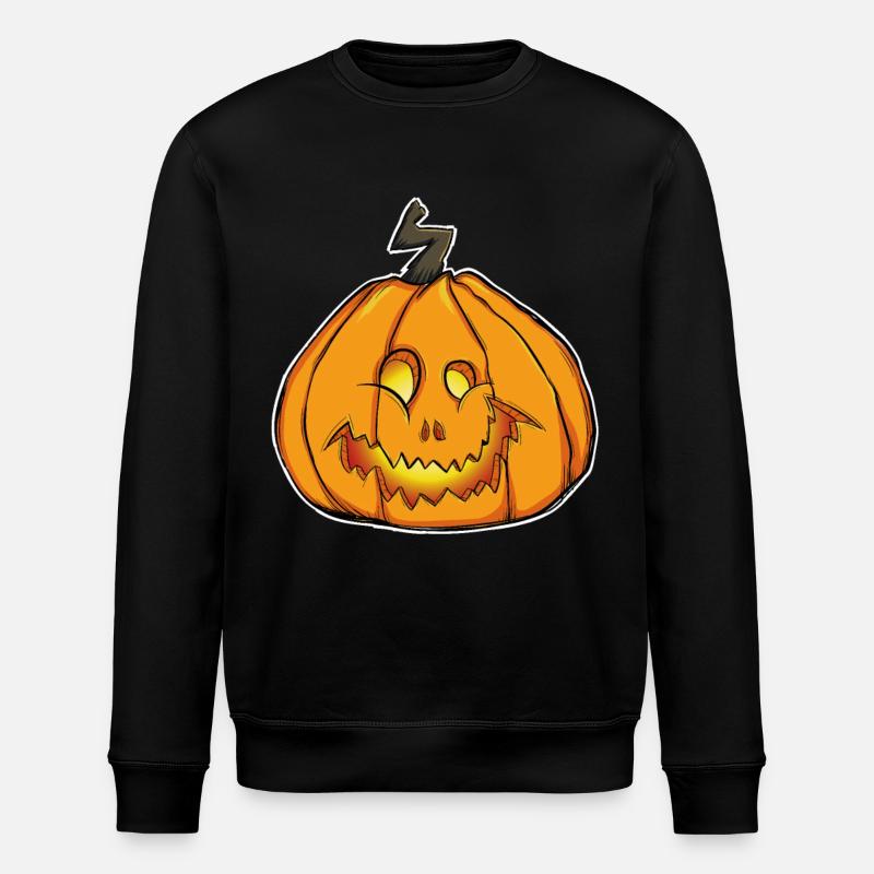 Drôle de citrouille d’Halloween - Sweat bio ROLLER Stanley/Stella Unisexe - noir