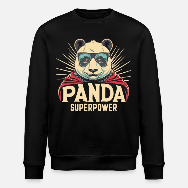Superpuissance Panda - Sweat bio ROLLER Stanley/Stella Unisexe - noir