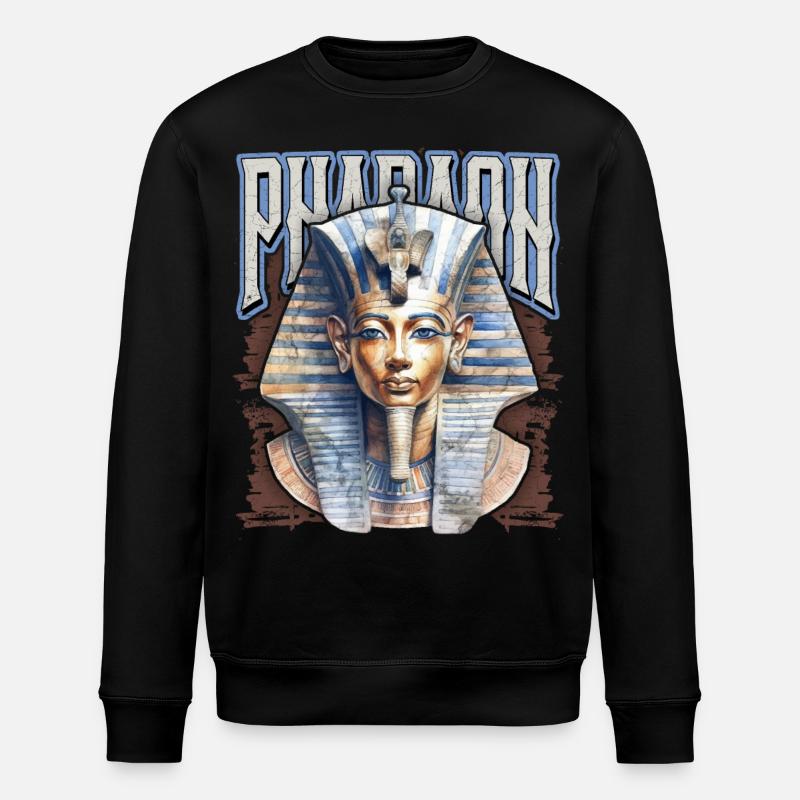 Tut-Ench-Amun, Egyptian Pharaoh, Egypt - Stanley/Stella ROLLER Unisex Organic Sweatshirt - black