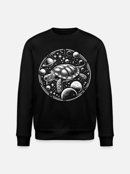 Cosmic Turtle: Star Path - Stanley/Stella ROLLER Unisex Organic Sweatshirt - black