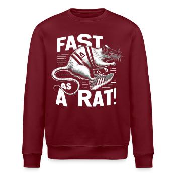 Rat rapide : Champion de course à pied - Sweat bio ROLLER Stanley/Stella Unisexe - bordeaux - Devant - Nik (191cm)