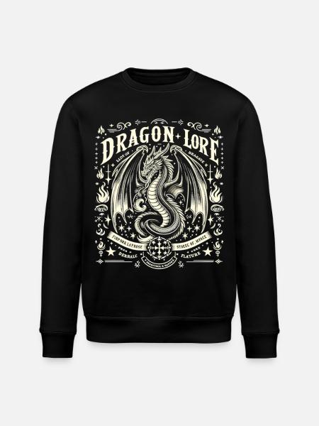 Mythical Fire Dragon - Stanley/Stella ROLLER Unisex Organic Sweatshirt - black