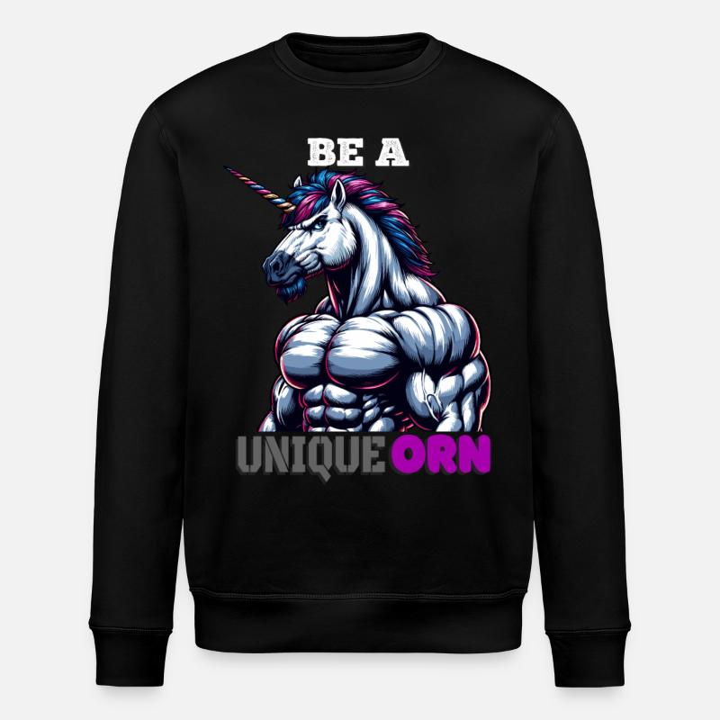 Be a Unique-orn - Stanley/Stella Unisex Bio-Sweatshirt ROLLER - Schwarz