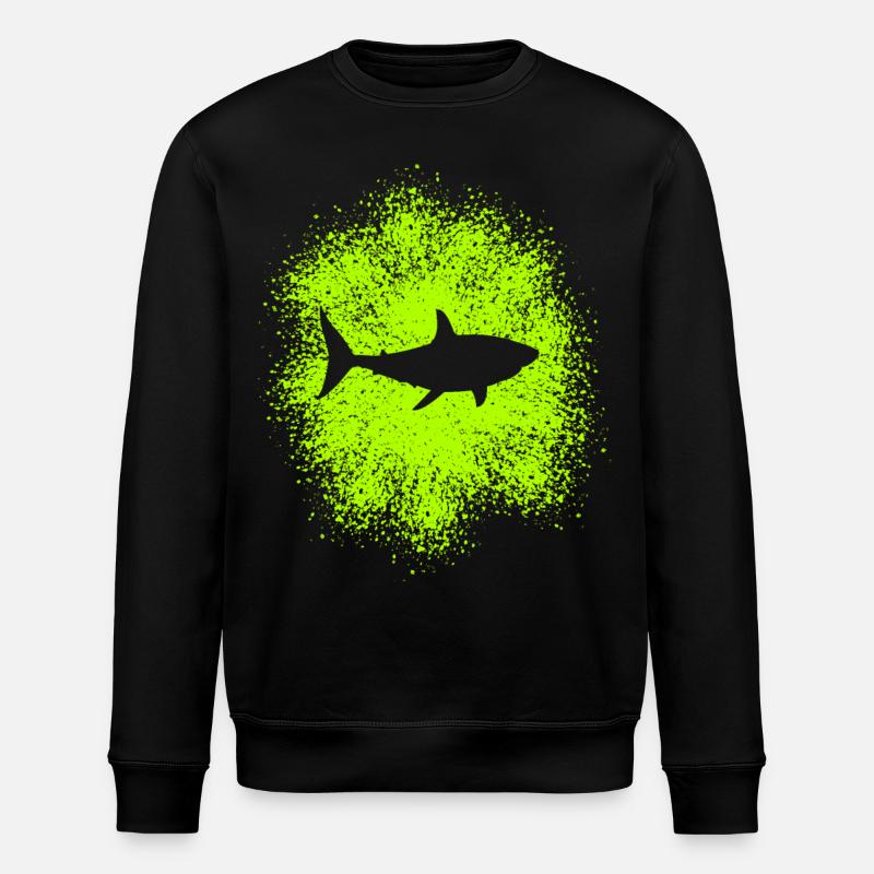 Requin requin dans l’océan - Sweat bio ROLLER Stanley/Stella Unisexe - noir