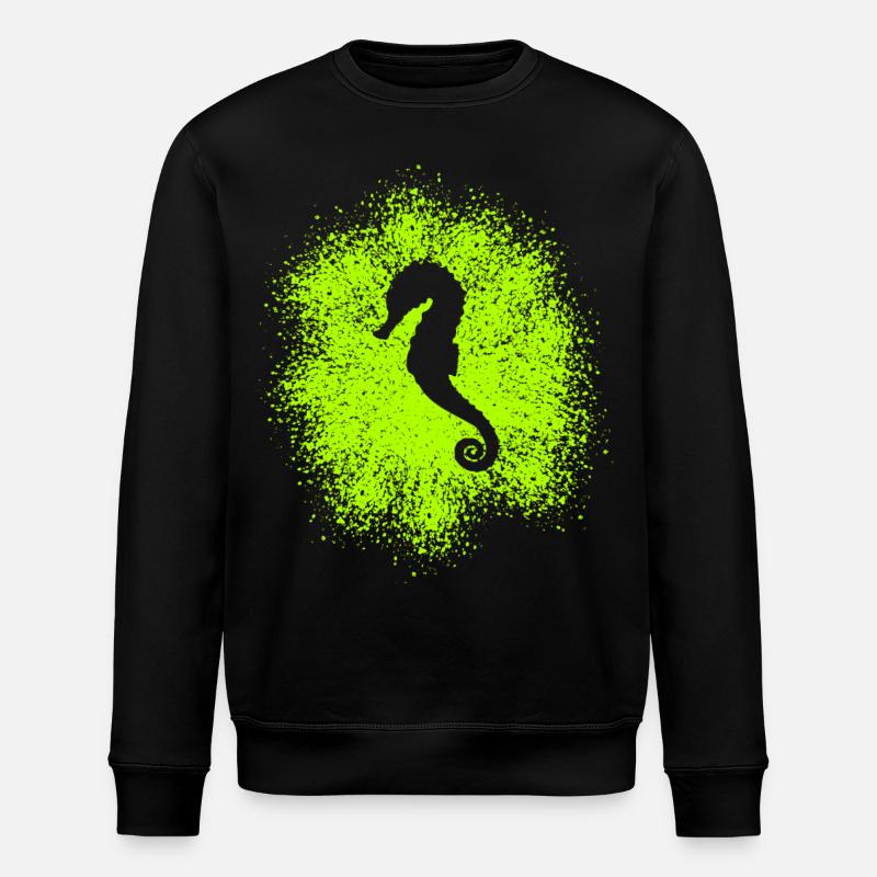 Seepferdchen - Stanley/Stella Unisex Bio-Sweatshirt ROLLER - Schwarz