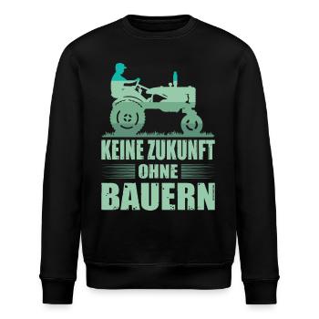 Keine Zukunft Ohne Bauern Landwirt Bauerndemo - Stanley/Stella Unisex Bio-Sweatshirt ROLLER - Schwarz - Vorne - Nik (191cm)