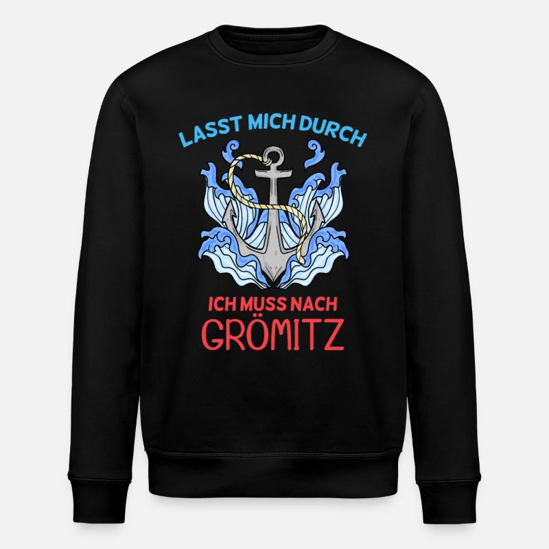 Grömitz Spruch - Stanley/Stella Unisex Bio-Sweatshirt ROLLER - Schwarz