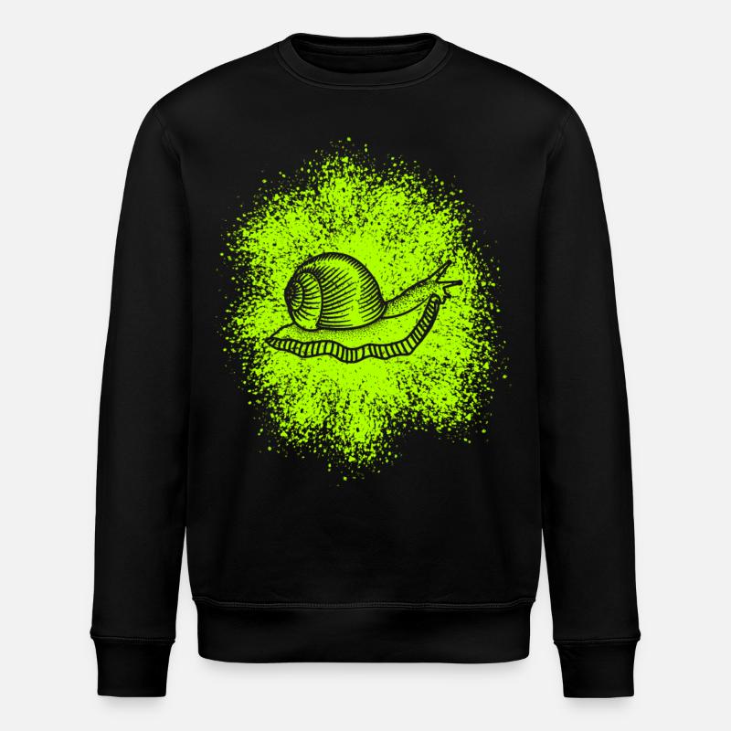 Escargot mignon avec coquille d’escargot - Sweat bio ROLLER Stanley/Stella Unisexe - noir