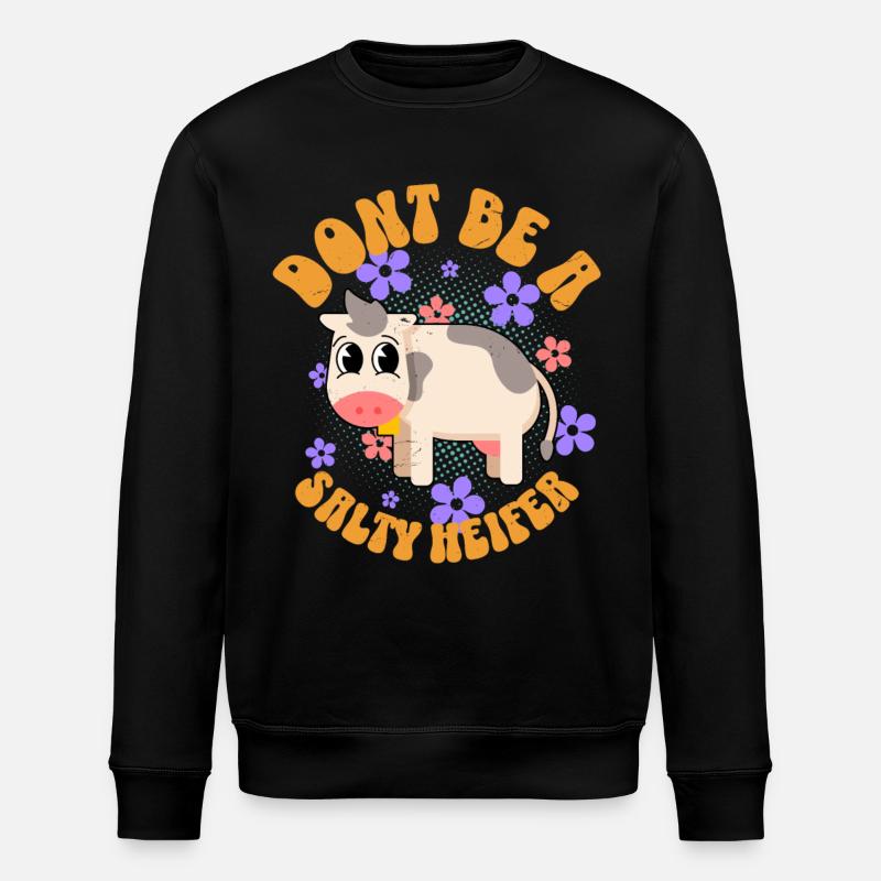 Kuh Kühe - Stanley/Stella Unisex Bio-Sweatshirt ROLLER - Schwarz