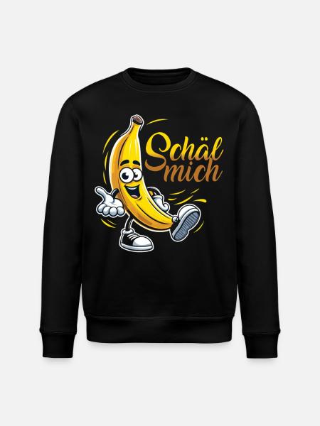 Coole Banane: Schäl mich! - Stanley/Stella Unisex Bio-Sweatshirt ROLLER - Schwarz
