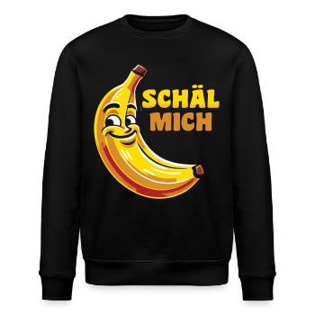 Bananen-Style: Lässig & Lecker - Stanley/Stella Unisex Bio-Sweatshirt ROLLER - Schwarz - Vorne - Nik (191cm)