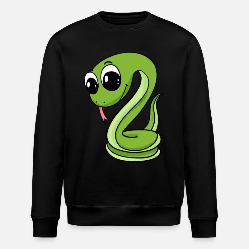 Serpent vert mignon - Sweat bio ROLLER Stanley/Stella Unisexe - noir