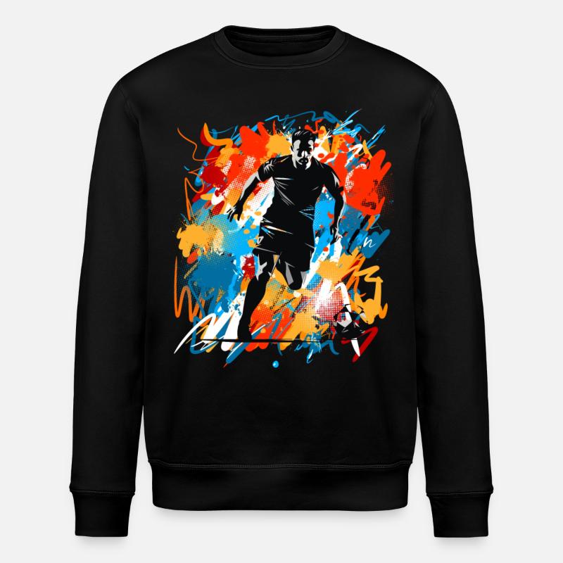 Fußball Fußballer - Stanley/Stella Unisex Bio-Sweatshirt ROLLER - Schwarz