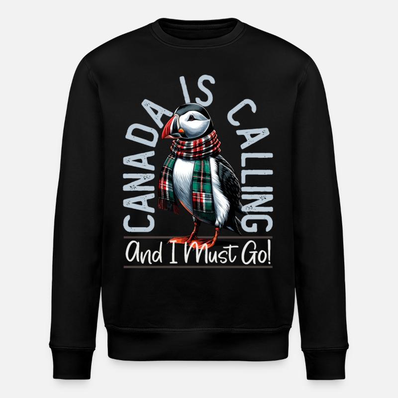 Kanada, Papageientaucher, Canada Is Calling - Stanley/Stella Unisex Bio-Sweatshirt ROLLER - Schwarz