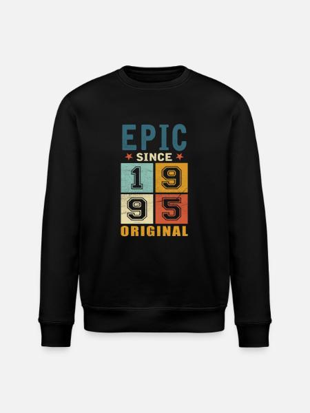 1995 Birthday Epic since - Stanley/Stella ROLLER Unisex Organic Sweatshirt - black