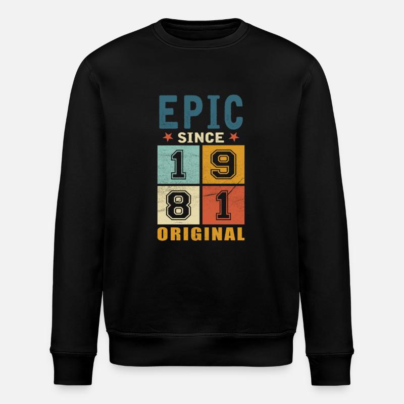 1981 Anniversaire épique depuis - Sweat bio ROLLER Stanley/Stella Unisexe - noir
