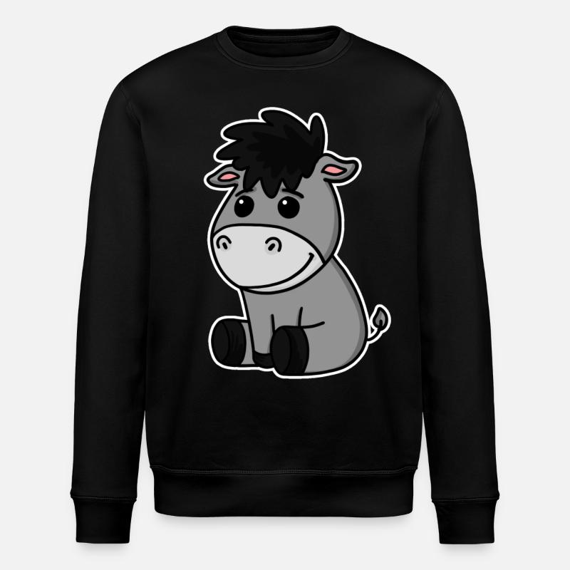 Donkey Motif - Stanley/Stella ROLLER Unisex Organic Sweatshirt - black