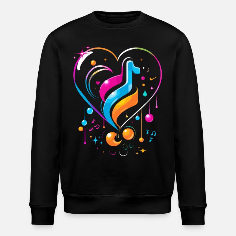Gaming coeur musical - Abstrait - Sweat bio ROLLER Stanley/Stella Unisexe - noir