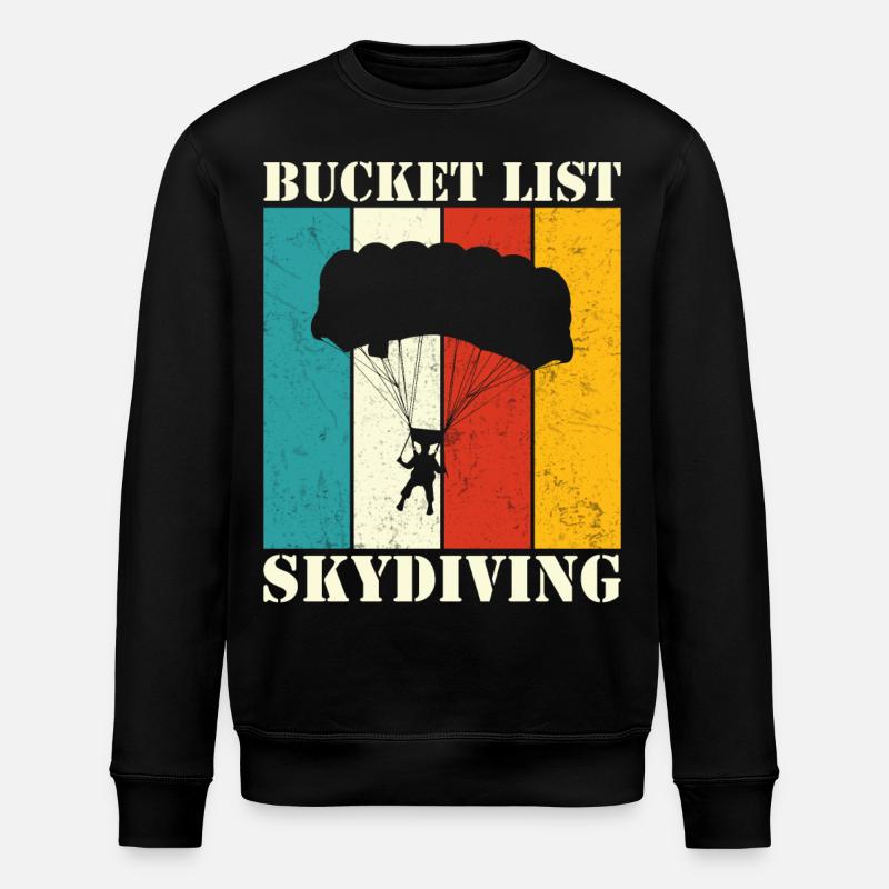 Skydiving - Stanley/Stella ROLLER Unisex Organic Sweatshirt - black