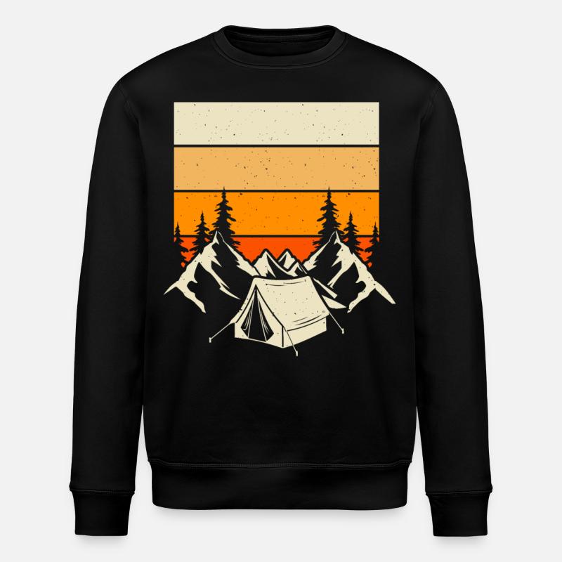 Camping Zelten - Stanley/Stella Unisex Bio-Sweatshirt ROLLER - Schwarz