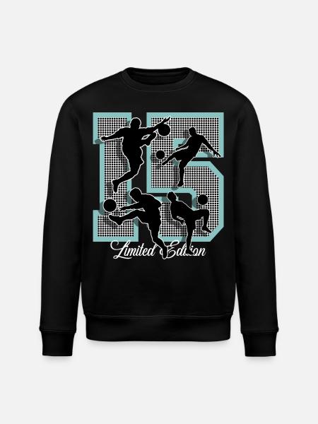15th Birthday Football - Stanley/Stella ROLLER Unisex Organic Sweatshirt - black