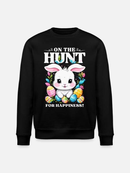 Easter - In Search of Happiness - Stanley/Stella ROLLER Unisex Organic Sweatshirt - black