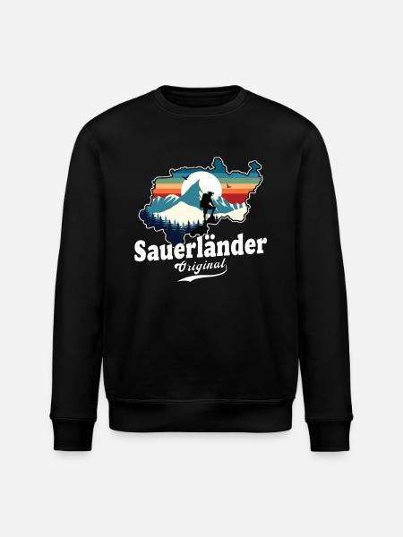 Sauerländer Original Retro Sunset - Stanley/Stella ROLLER Unisex Organic Sweatshirt - black