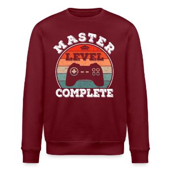 Master Abschluss Absolvent BWL Student Studium - Stanley/Stella Unisex Bio-Sweatshirt ROLLER - Burgunderrot - Vorne - Nik (191cm)