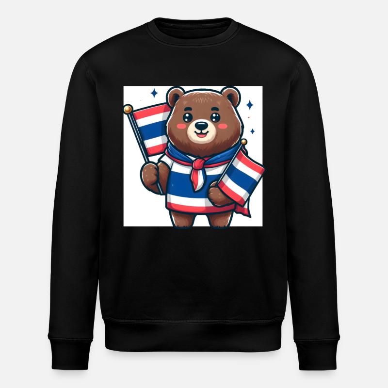 Ours de Thaïlande - Sweat bio ROLLER Stanley/Stella Unisexe - noir
