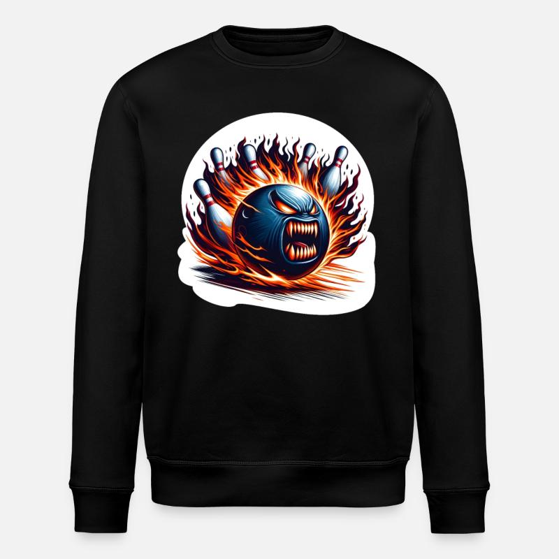 Fire Bowling - Stanley/Stella ROLLER Unisex Organic Sweatshirt - black