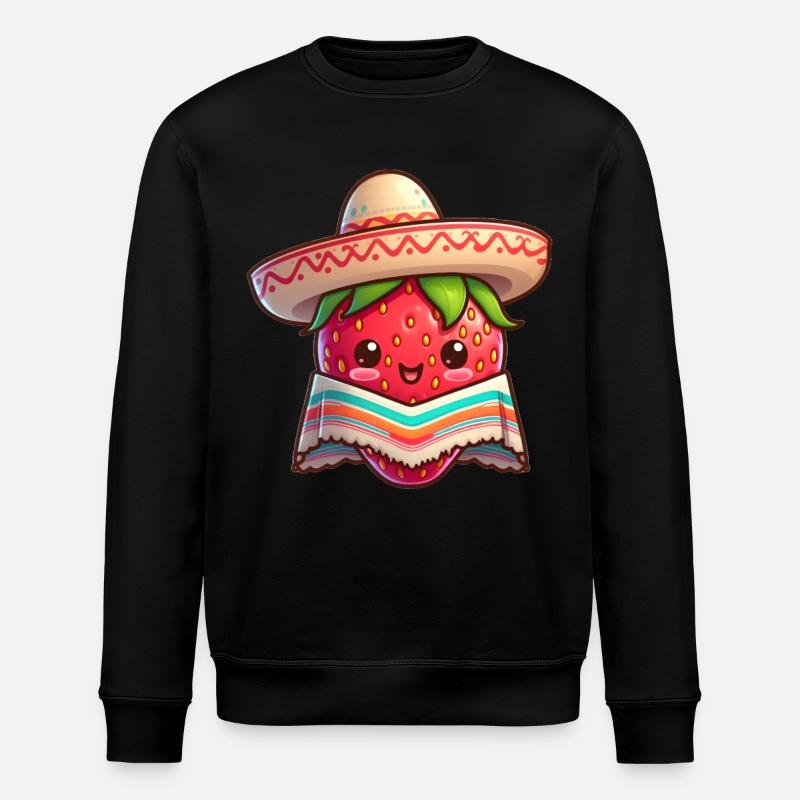 Mexican Strawberry - Stanley/Stella ROLLER Unisex Organic Sweatshirt - black