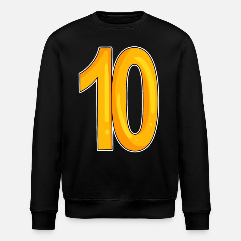 10 - dix - jaune - Sweat bio ROLLER Stanley/Stella Unisexe - noir