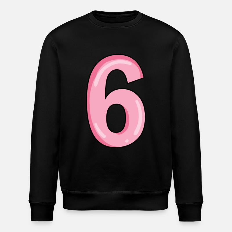 Zahl 6 Nummer - Stanley/Stella Unisex Bio-Sweatshirt ROLLER - Schwarz