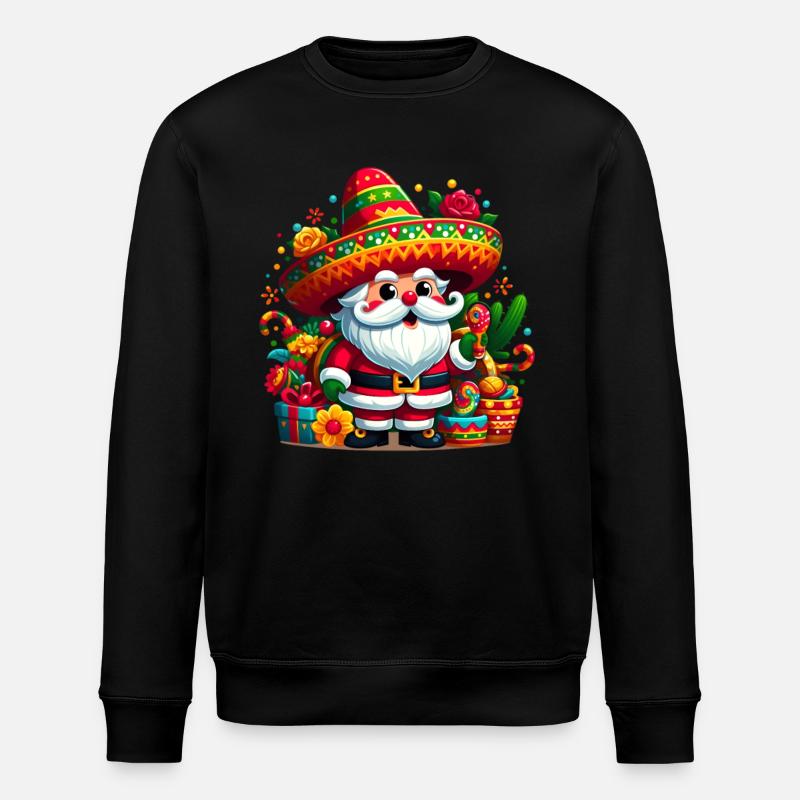 Cinco de Mayo Santa Claus - Stanley/Stella ROLLER Unisex Organic Sweatshirt - black