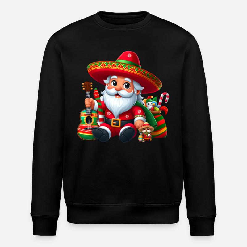 Cinco de Mayo Weihnachtsmann - Stanley/Stella Unisex Bio-Sweatshirt ROLLER - Schwarz