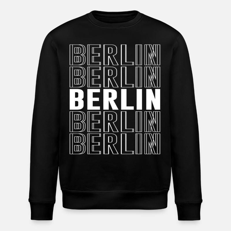 Police Berlin, Allemagne - Sweat bio ROLLER Stanley/Stella Unisexe - noir